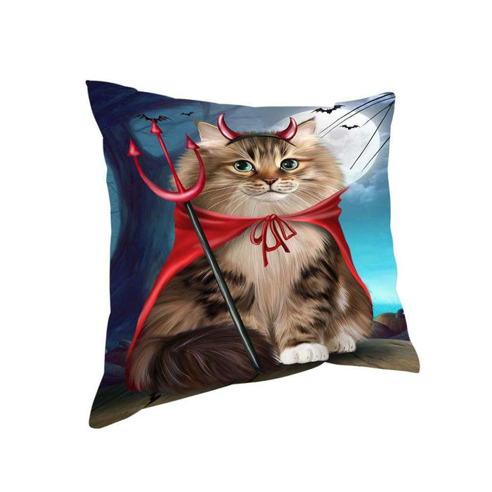 Happy Halloween Trick or Treat Siberian Cat Pillow PIL75248