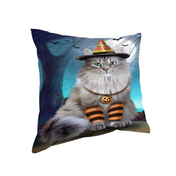 Happy Halloween Trick or Treat Siberian Cat Pillow PIL75252