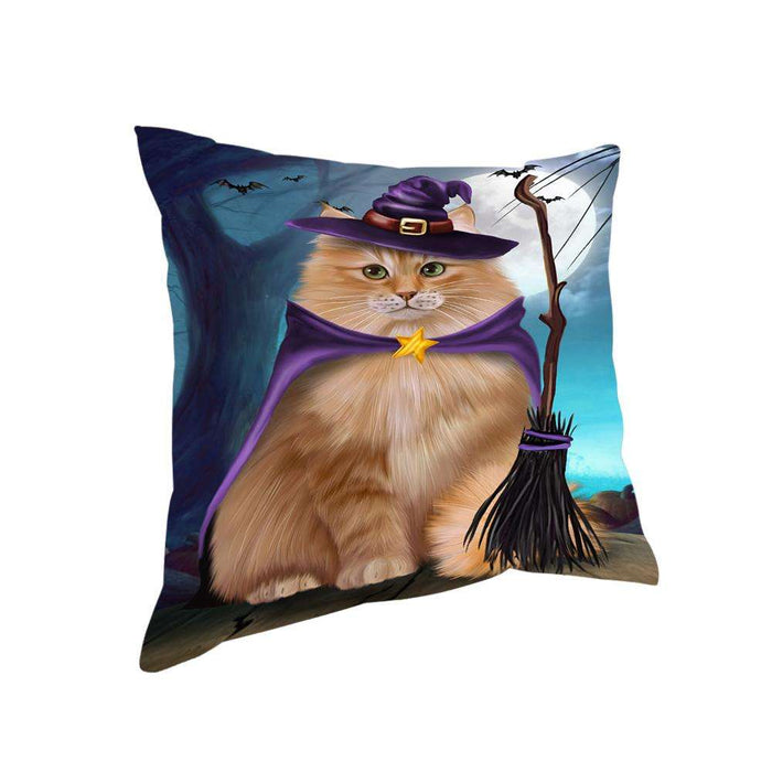 Happy Halloween Trick or Treat Siberian Cat Pillow PIL75260