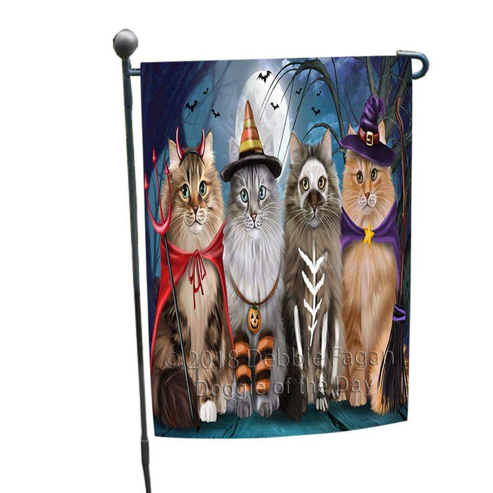 Happy Halloween Trick or Treat Siberian Cats Garden Flag GFLG54676