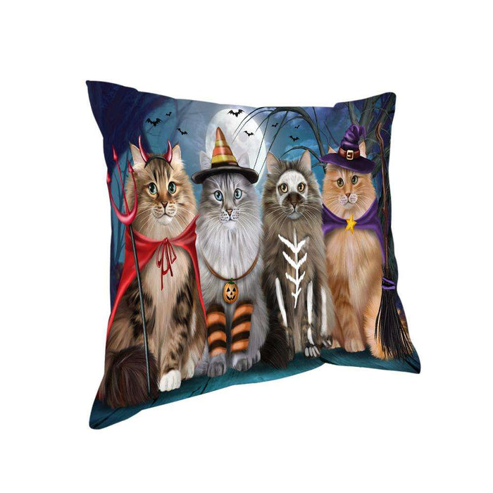 Happy Halloween Trick or Treat Siberian Cats Pillow PIL75080