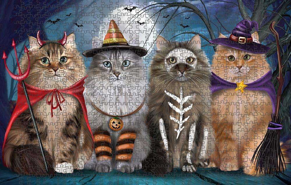 Happy Halloween Trick or Treat Siberian Cats Puzzle  PUZL85612