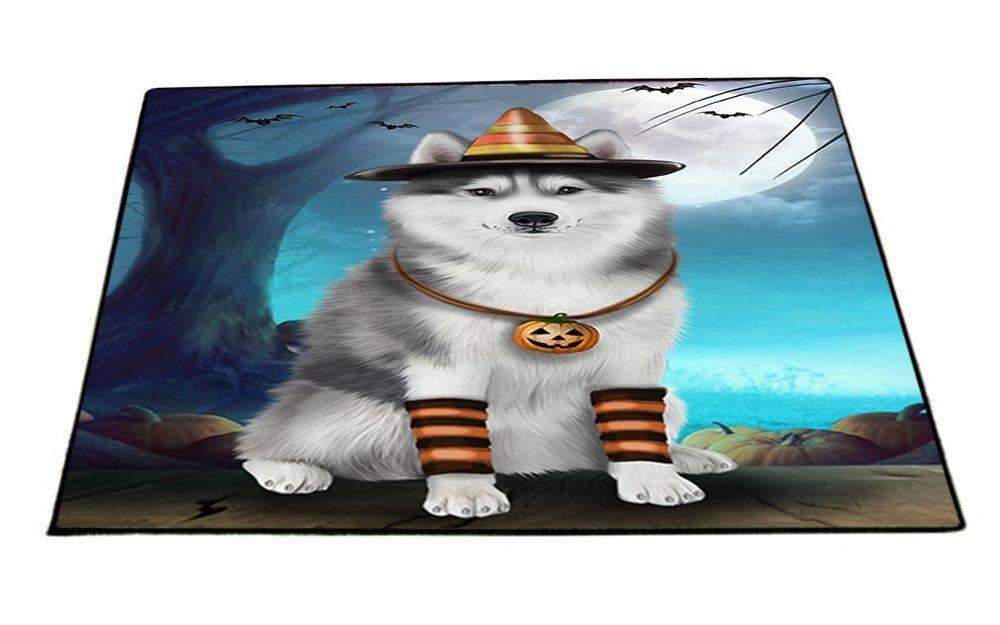 Happy Halloween Trick or Treat Siberian Huskies Dog Candy Corn Indoor/Outdoor Floormat