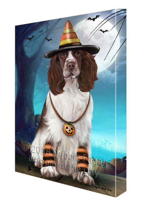 Happy Halloween Trick or Treat Springer Spaniel Dog Canvas Print Wall Art Décor CVS109799