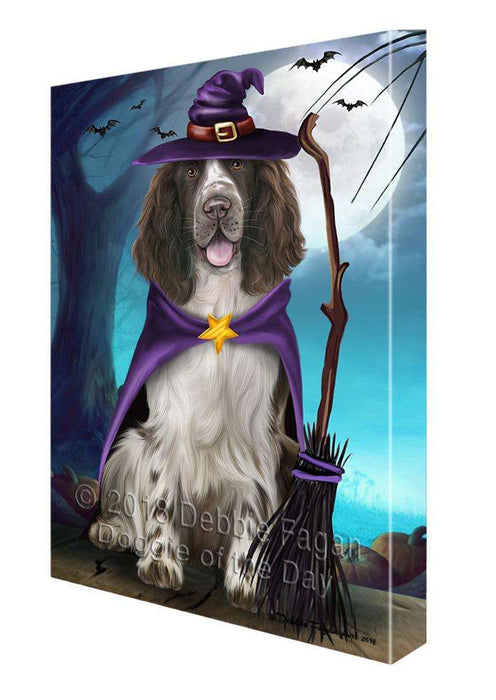 Happy Halloween Trick or Treat Springer Spaniel Dog Canvas Print Wall Art Décor CVS109817