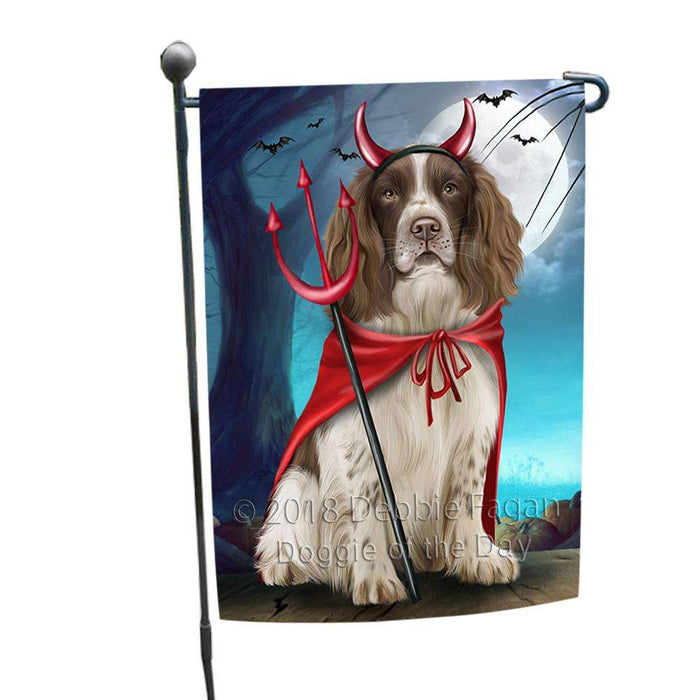 Happy Halloween Trick or Treat Springer Spaniel Dog Garden Flag GFLG54722