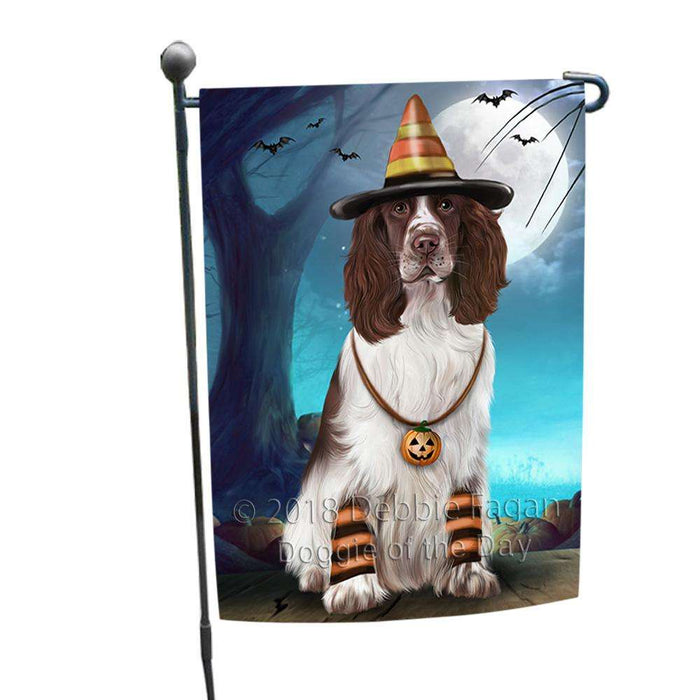 Happy Halloween Trick or Treat Springer Spaniel Dog Garden Flag GFLG54723