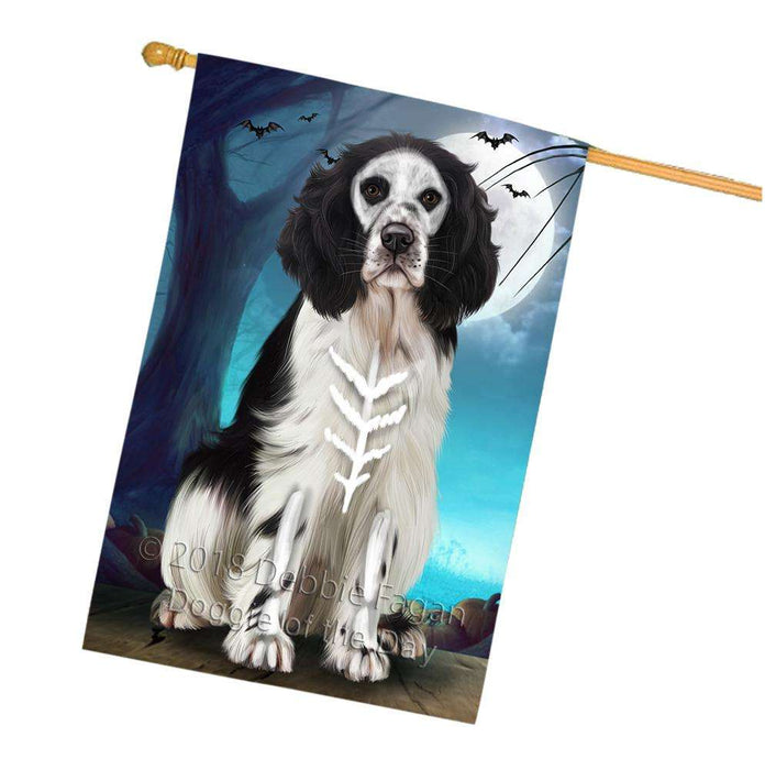 Happy Halloween Trick or Treat Springer Spaniel Dog House Flag FLG54860