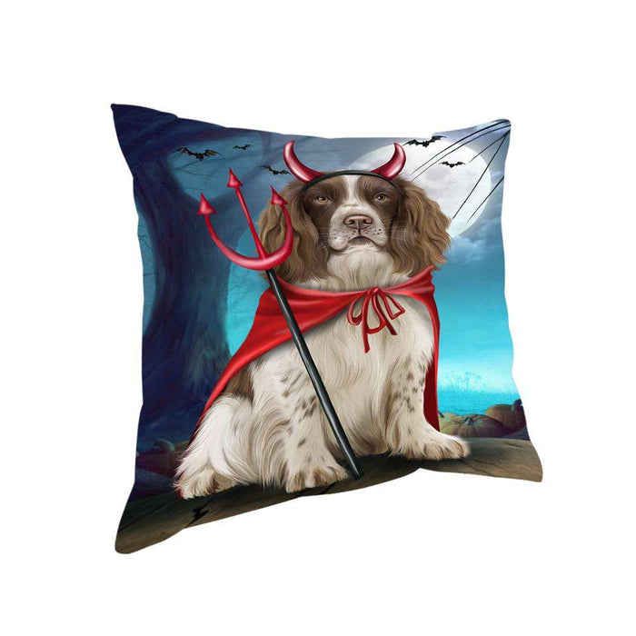 Happy Halloween Trick or Treat Springer Spaniel Dog Pillow PIL75264