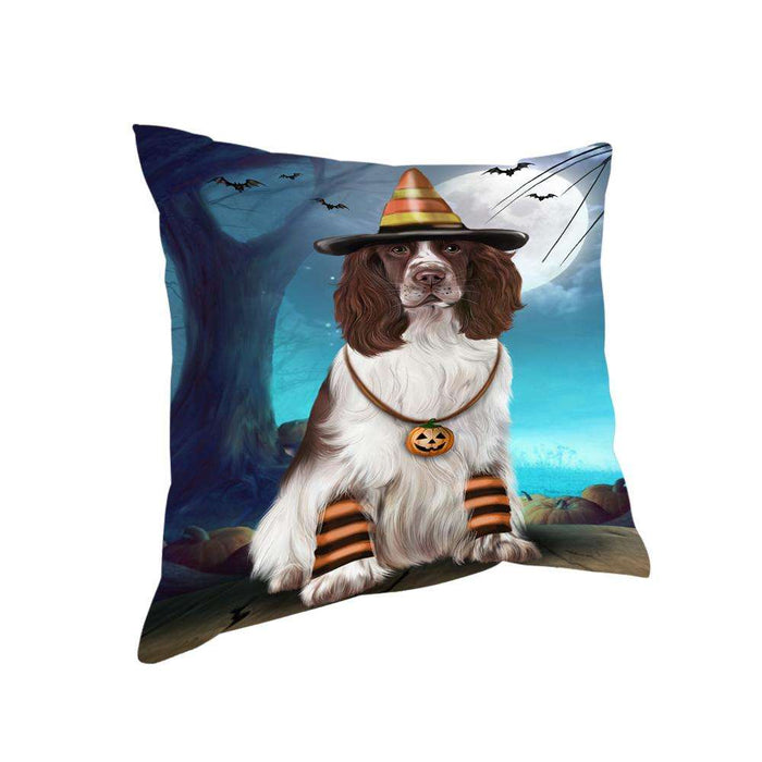 Happy Halloween Trick or Treat Springer Spaniel Dog Pillow PIL75268