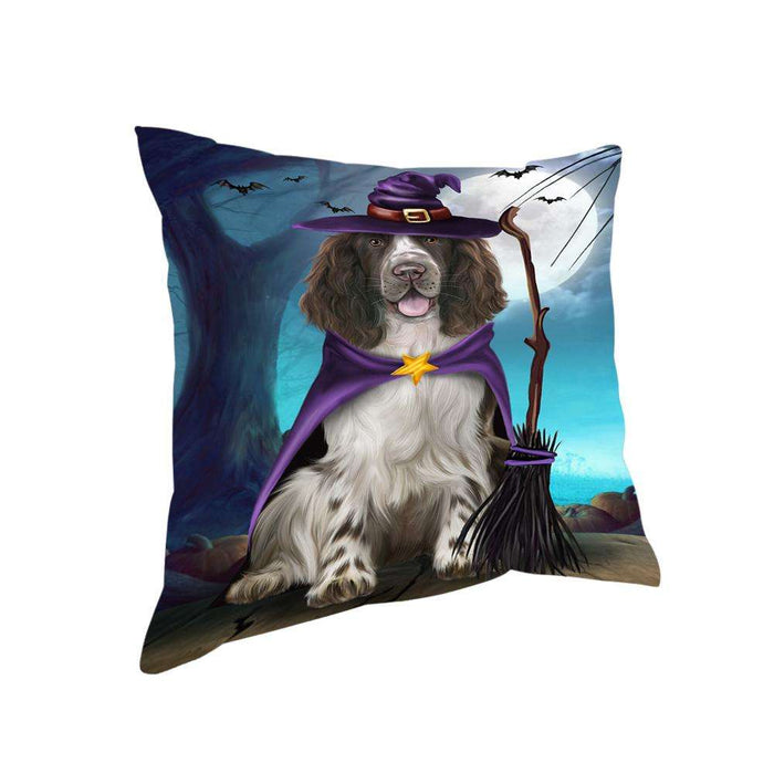 Happy Halloween Trick or Treat Springer Spaniel Dog Pillow PIL75276