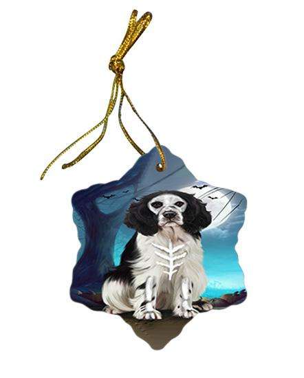 Happy Halloween Trick or Treat Springer Spaniel Dog Star Porcelain Ornament SPOR54653