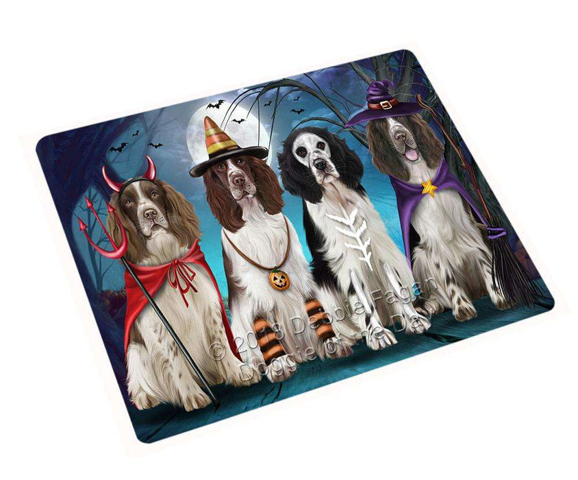 Happy Halloween Trick or Treat Springer Spaniels Dog Cutting Board C68289