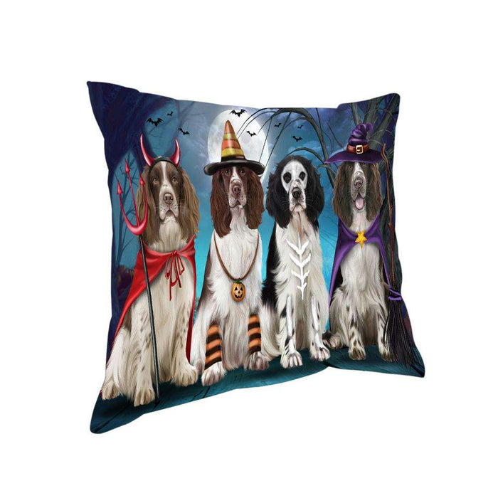 Happy Halloween Trick or Treat Springer Spaniels Dog Pillow PIL75084