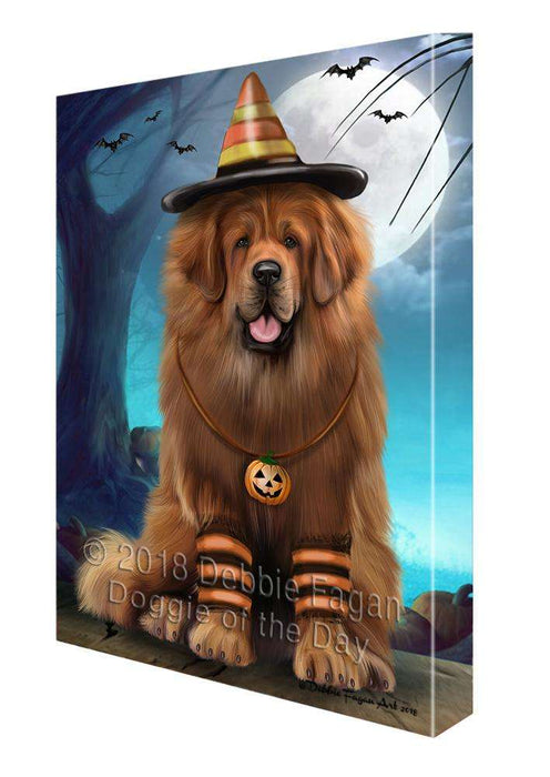 Happy Halloween Trick or Treat Tibetan Mastiff Dog Canvas Print Wall Art Décor CVS109835