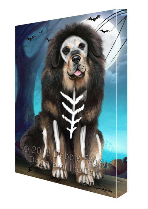 Happy Halloween Trick or Treat Tibetan Mastiff Dog Canvas Print Wall Art Décor CVS109844