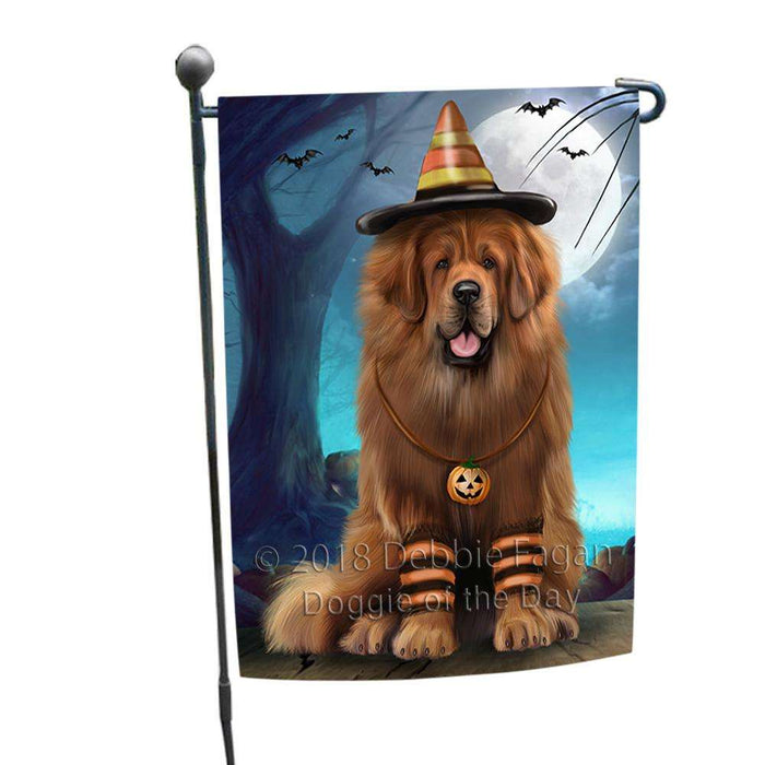 Happy Halloween Trick or Treat Tibetan Mastiff Dog Garden Flag GFLG54727