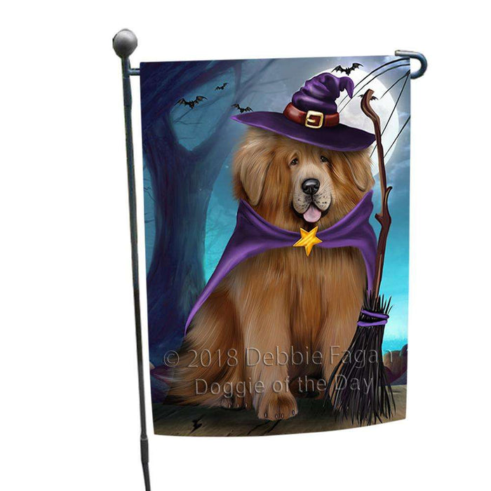 Happy Halloween Trick or Treat Tibetan Mastiff Dog Garden Flag GFLG54729