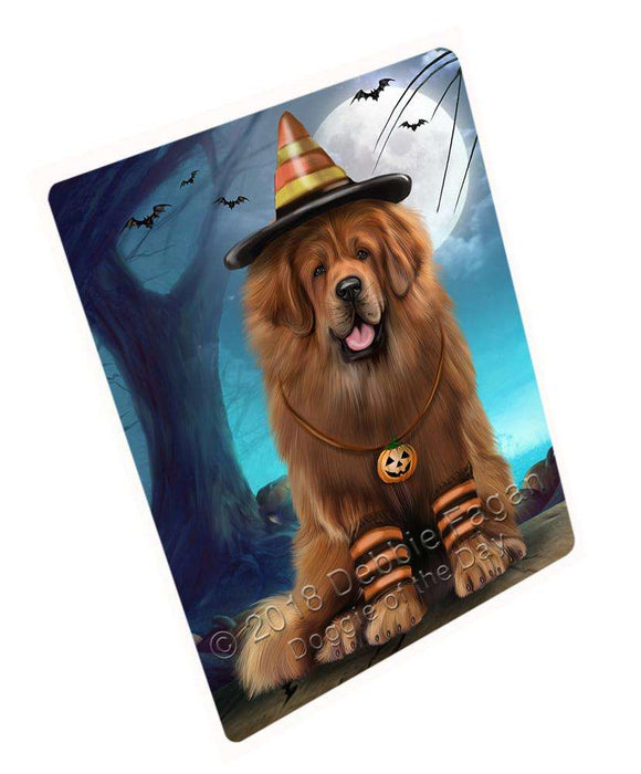 Happy Halloween Trick or Treat Tibetan Mastiff Dog Large Refrigerator / Dishwasher Magnet RMAG88872