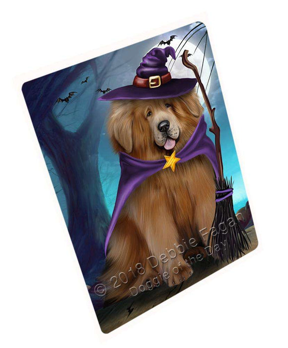 Happy Halloween Trick or Treat Tibetan Mastiff Dog Large Refrigerator / Dishwasher Magnet RMAG88884