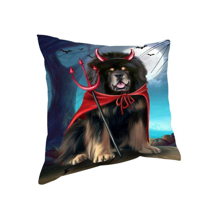 Happy Halloween Trick or Treat Tibetan Mastiff Dog Pillow PIL75280