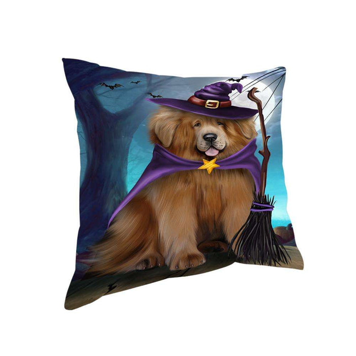 Happy Halloween Trick or Treat Tibetan Mastiff Dog Pillow PIL75292
