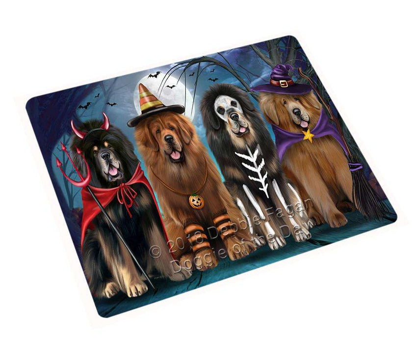 Happy Halloween Trick or Treat Tibetan Mastiffs Dog Large Refrigerator / Dishwasher Magnet RMAG88578