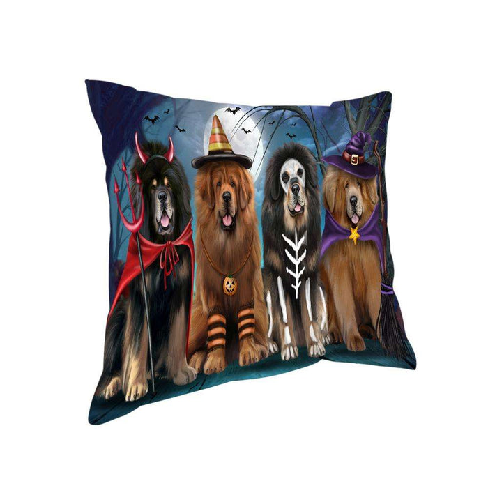 Happy Halloween Trick or Treat Tibetan Mastiffs Dog Pillow PIL75088