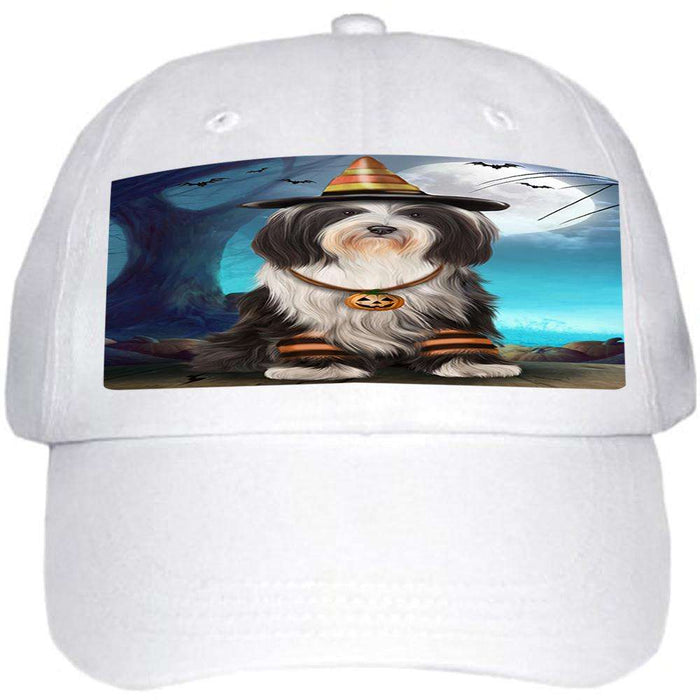 Happy Halloween Trick or Treat Tibetan Terrier Dog Candy Corn Ball Hat Cap HAT61272