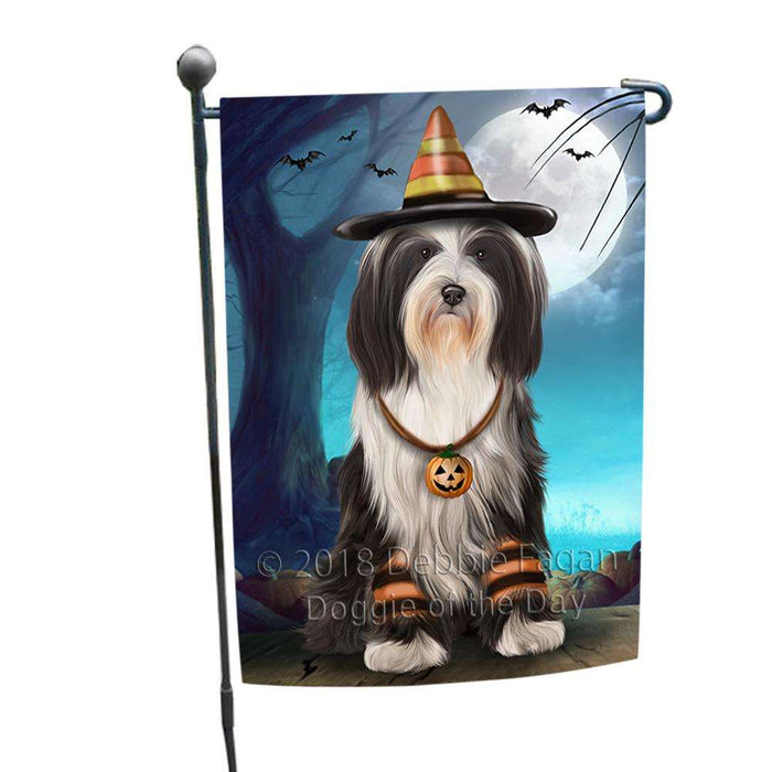 Happy Halloween Trick or Treat Tibetan Terrier Dog Candy Corn Garden Flag GFLG52458