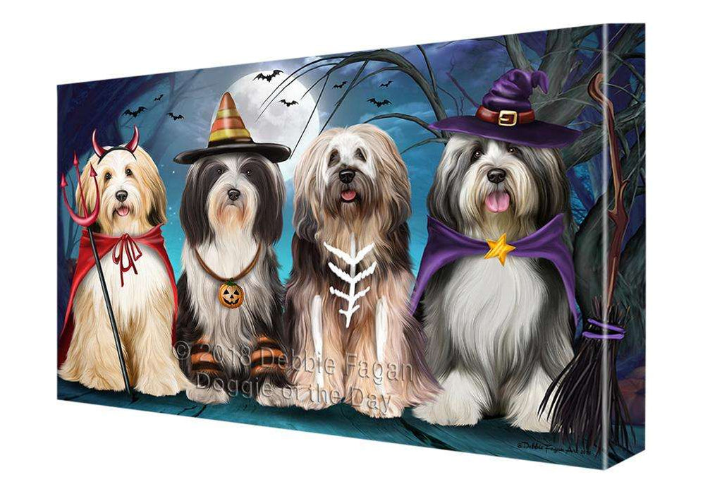 Happy Halloween Trick or Treat Tibetan Terrier Dog Canvas Print Wall Art Décor CVS90098
