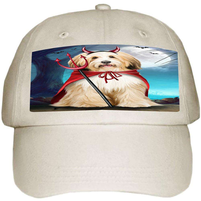 Happy Halloween Trick or Treat Tibetan Terrier Dog Devil Ball Hat Cap HAT61329