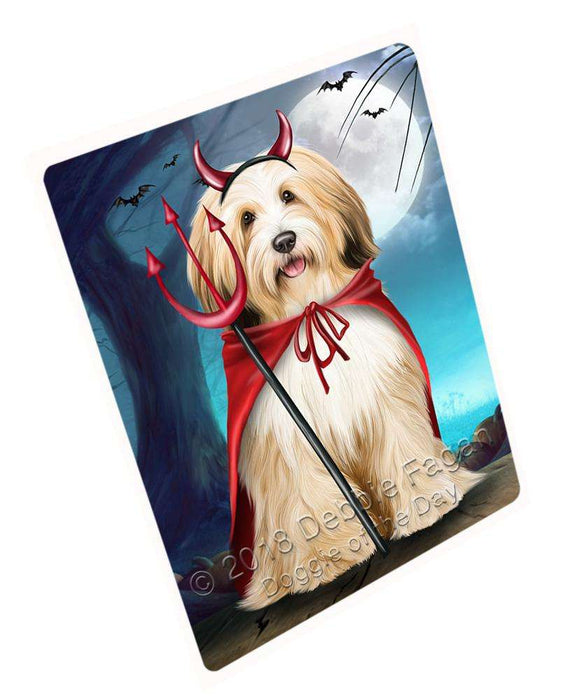 Happy Halloween Trick or Treat Tibetan Terrier Dog Devil Blanket BLNKT89076