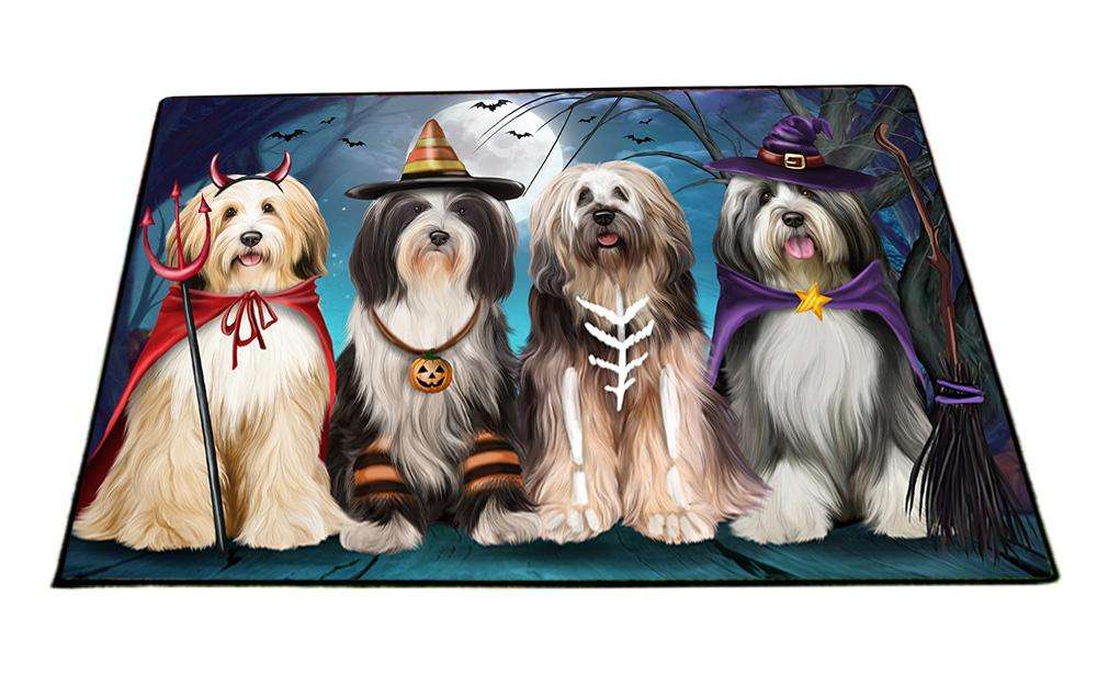 Happy Halloween Trick or Treat Tibetan Terrier Dog Floormat FLMS51828