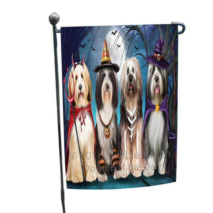 Happy Halloween Trick or Treat Tibetan Terrier Dog Garden Flag GFLG52534