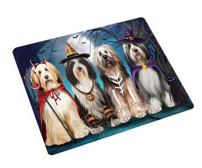 Happy Halloween Trick or Treat Tibetan Terrier Dog Large Refrigerator / Dishwasher Magnet RMAG75720