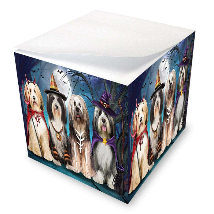 Happy Halloween Trick or Treat Tibetan Terrier Dog Note Cube NOC52589