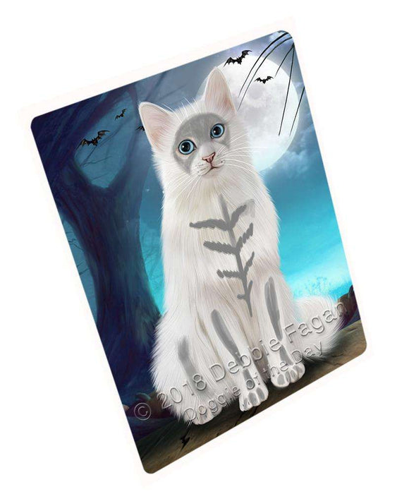 Happy Halloween Trick or Treat Turkish Angora Cat Cutting Board C68454
