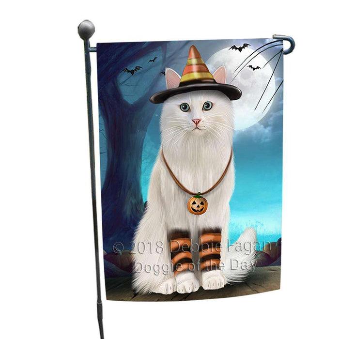 Happy Halloween Trick or Treat Turkish Angora Cat Garden Flag GFLG54731