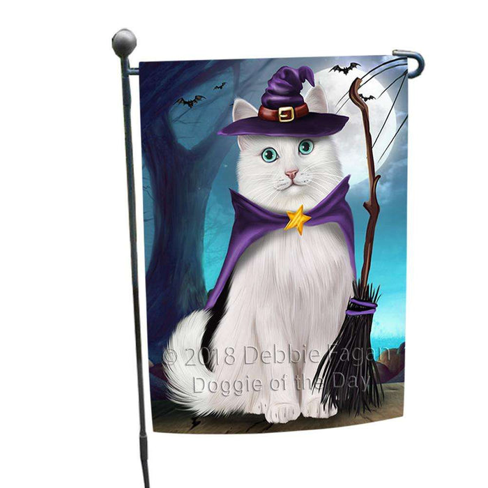 Happy Halloween Trick or Treat Turkish Angora Cat Garden Flag GFLG54733