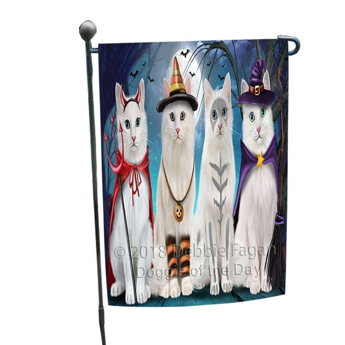 Happy Halloween Trick or Treat Turkish Angora Cats Garden Flag GFLG54679