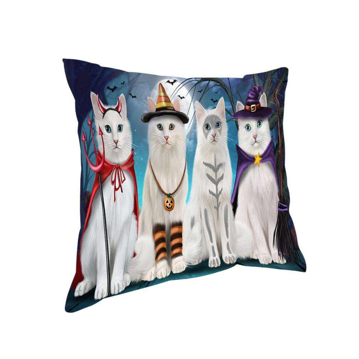 Happy Halloween Trick or Treat Turkish Angora Cats Pillow PIL75092