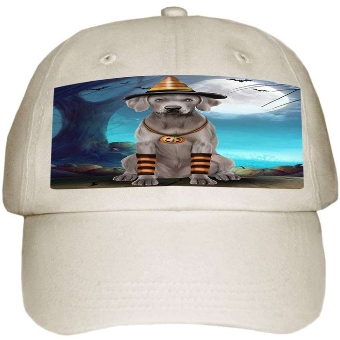 Happy Halloween Trick or Treat Weimaraner Dog Candy Corn Ball Hat Cap HAT61275