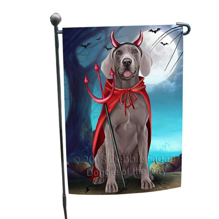 Happy Halloween Trick or Treat Weimaraner Dog Devil Garden Flag GFLG52478