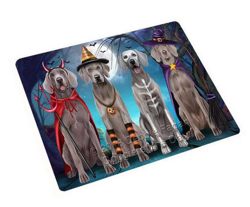 Happy Halloween Trick or Treat Weimaraner Dog Large Refrigerator / Dishwasher Magnet RMAG75726