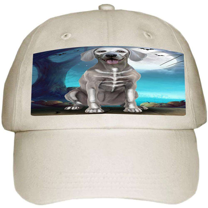 Happy Halloween Trick or Treat Weimaraner Dog Skeleton Ball Hat Cap HAT61389