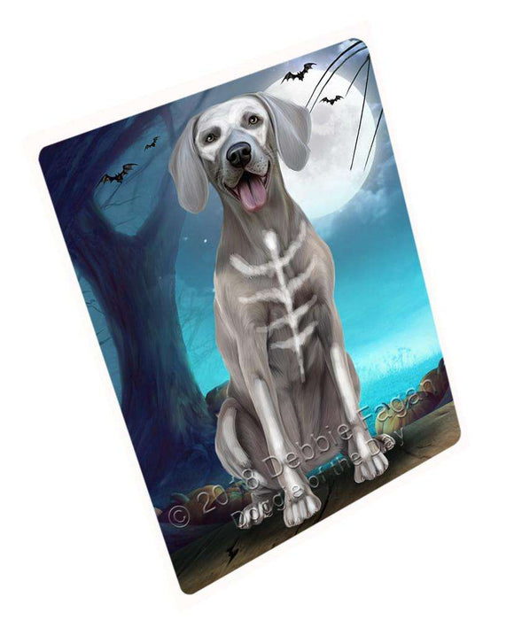 Happy Halloween Trick or Treat Weimaraner Dog Skeleton Large Refrigerator / Dishwasher Magnet RMAG75498