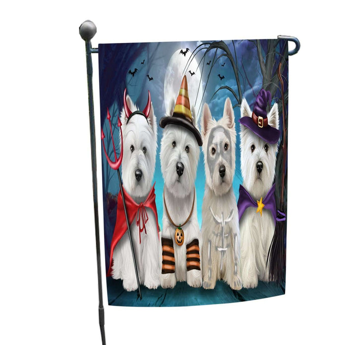 Happy Halloween Trick or Treat West Highland White Terrier Dog Garden Flag