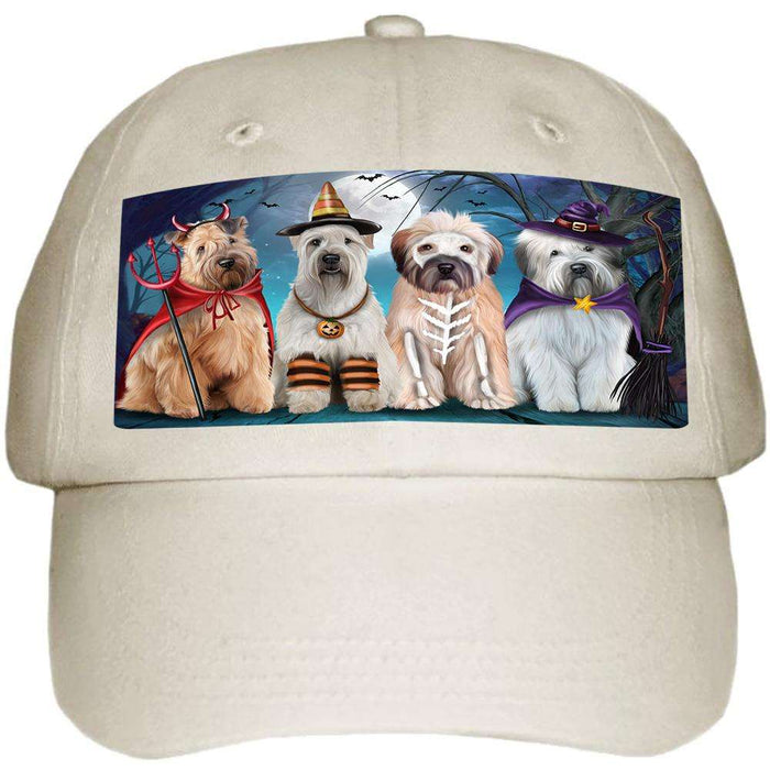 Happy Halloween Trick or Treat Wheaten Terrier Dog Ball Hat Cap HAT61506