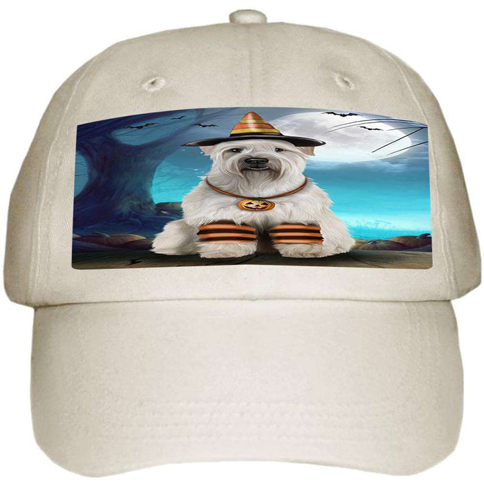 Happy Halloween Trick or Treat Wheaten Terrier Dog Candy Corn Ball Hat Cap HAT61278